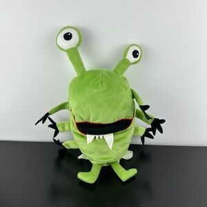 Ikea Rare Sagoskatt Green Alien Monster Hand Puppet 12” 6 Arms Plush
